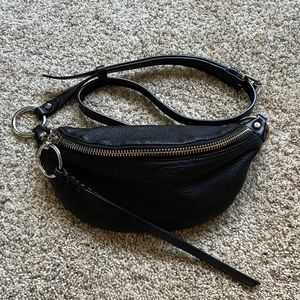 Rebecca Minkoff Bree Mini Belt Bag Black Leather